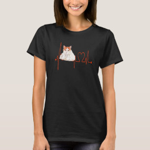 Türkisch Van Katze Herzschlag EKG Lustig Ich Liebe T-Shirt