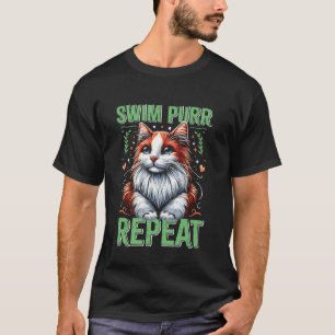 Türkisch Van Schwimmen Schnurren Wiederholen Türki T-Shirt