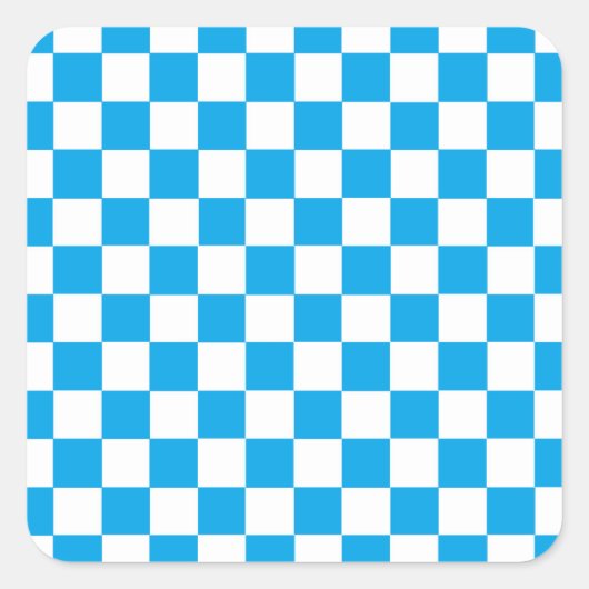 Türkisch-weiß Quadratischer Aufkleber (Vorderseite)