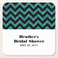 Türkisch Zickzack Glitzer Brautparty Untersetzer