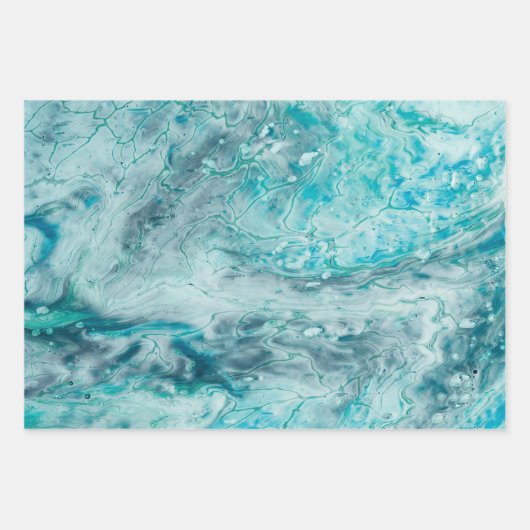 Türkische Abstrakte Farbe Kunst Geschenkpapier Set (Vorderseite 3)