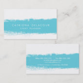 Türkische Abstrakte Wasserfarbensplash-Visitenkart Visitenkarte (Vorne/Hinten)