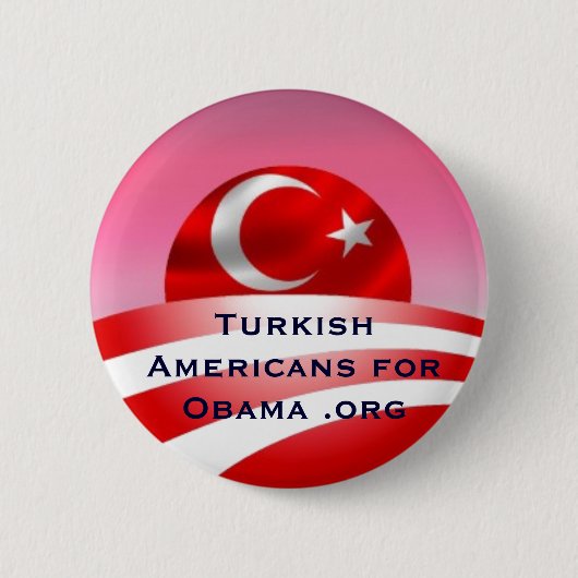 Türkische Amerikaner für Obama .org Button (Vorderseite)