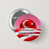 Türkische Amerikaner für Obama .org Button (Vorne & Hinten)