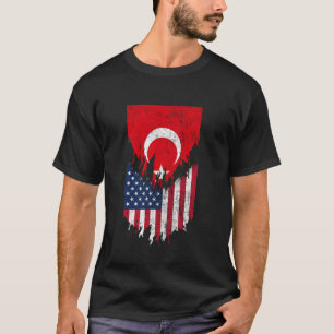 Türkische amerikanische Flaggen gezornte Türkei T-Shirt