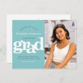 Türkische Änderungspläne Abschluss fett Typografie Einladungspostkarte (Vorne/Hinten)