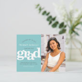 Türkische Änderungspläne Abschluss fett Typografie Einladungspostkarte (Stehend Vorderseite)