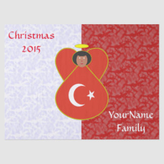 Türkische Angelflagge Rot-Weiß-Personalisiert Seidenpapier