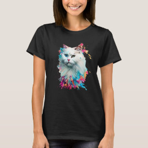 Türkische Angora Farbige Farbspritzer, Abstrakt T-Shirt
