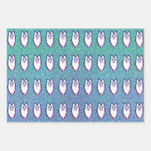 Türkische Angora Katze - Blaues Mit Augen Angora Geschenkpapier Set (Vorderseite)