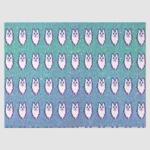 Türkische Angora Katze - Blaues Mit Augen Angora Seidenpapier