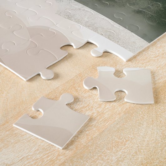 Türkische Angora Katze im Schnee Weihnachten Puzzle (Seite)