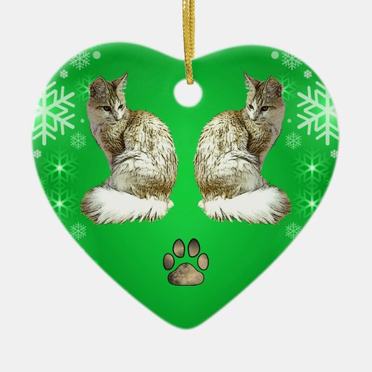 Türkische Angora-Katze Keramik Ornament (Vorne)