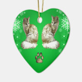 Türkische Angora-Katze Keramik Ornament (Links)