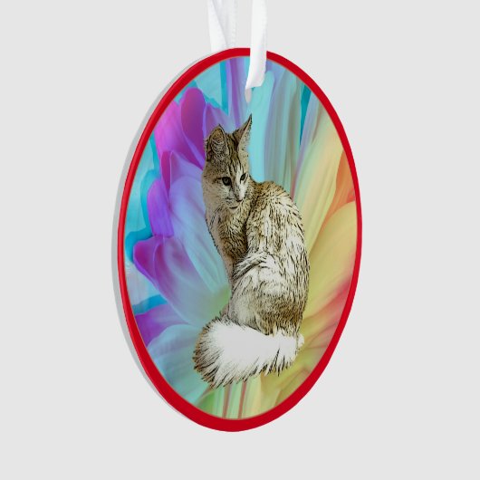 Türkische Angora-Katze Ornament (Vorderseite)