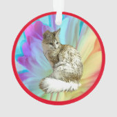 Türkische Angora-Katze Ornament (Rückseite)