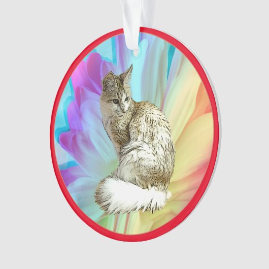 Türkische Angora-Katze Ornament (Vorderseite)