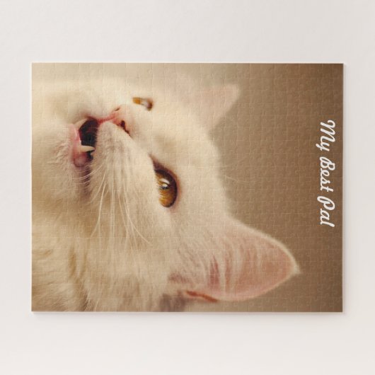 Türkische Angora Katze. Puzzle (Horizontal)