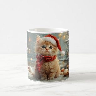 Türkische Angora-Katze Weihnachten Vintage Strand Kaffeetasse