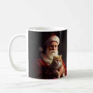 Türkische Angora-Katze Weihnachtsmann Festlich Wei Kaffeetasse