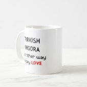 Türkische Angora Liebe Kaffee Tasse (Vorderseite Links)