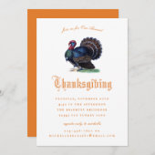 Türkische Antike Illustration Erntedank Einladung (Vorne/Hinten)