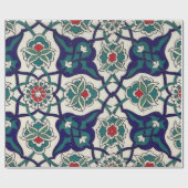Türkische Blaue Keramik Geschenkpapier (Flach)