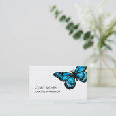 Türkische Blue Butterfly Business Card Visitenkarte (Stehend Vorderseite)