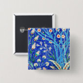 Türkische Blumenfliesen Button (Vorne & Hinten)