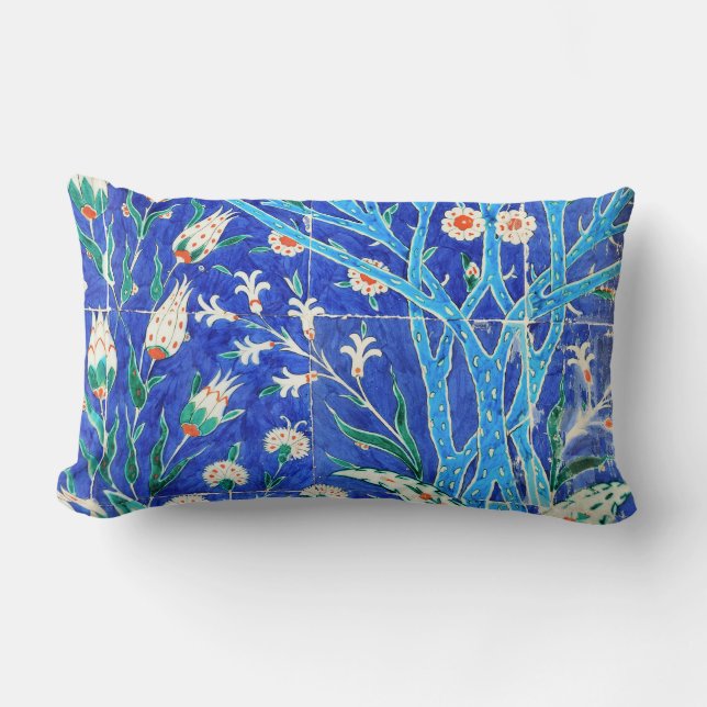 Türkische Blumenfliesen Lendenkissen (Vorderseite)