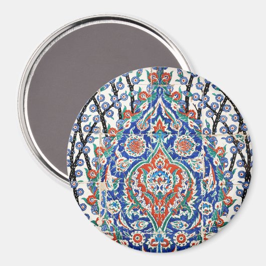 Türkische Blumenfliesen Magnet (Vorderseite/Rückseite)