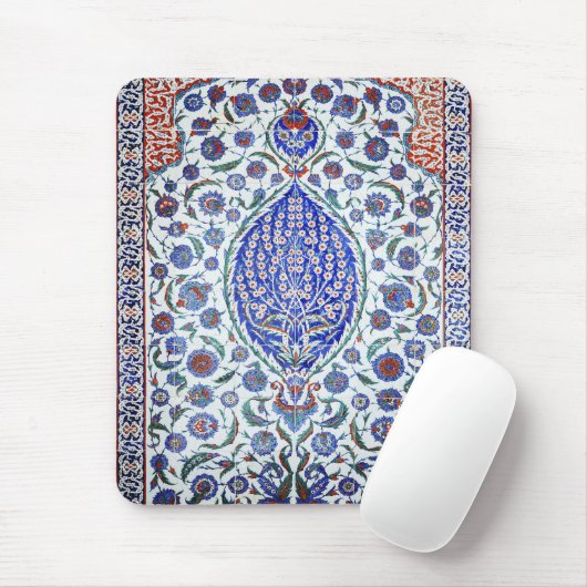 Türkische Blumenfliesen Mousepad (Mit Mouse)