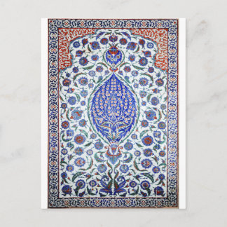 Türkische Blumenfliesen Postkarte