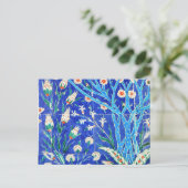 Türkische Blumenfliesen Postkarte (Stehend Vorderseite)