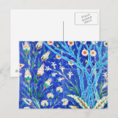Türkische Blumenfliesen Postkarte (Vorne/Hinten)