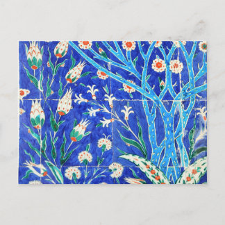Türkische Blumenfliesen Postkarte