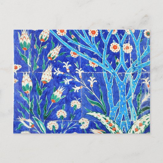Türkische Blumenfliesen Postkarte (Vorderseite)