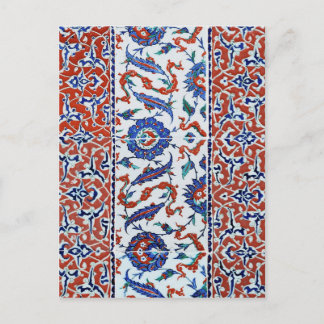 Türkische Blumenfliesen Postkarte