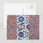 Türkische Blumenfliesen Postkarte (Vorne/Hinten)