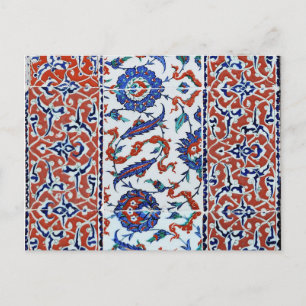 Türkische Blumenfliesen Postkarte