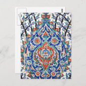 Türkische Blumenfliesen Postkarte (Vorne/Hinten)