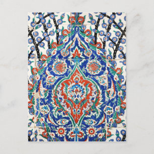 Türkische Blumenfliesen Postkarte