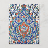 Türkische Blumenfliesen Postkarte (Vorderseite)