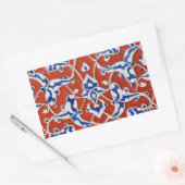 Türkische Blumenfliesen Rechteckiger Aufkleber (Umschlag)