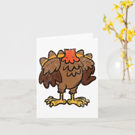 Türkische Body Costume Funny Erntedank Day Fall Au Karte (Gelbe Blume)