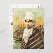 Türkische Dame in traditionellem Kostüm Postkarte (Vorne/Hinten)