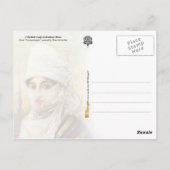 Türkische Dame in traditionellem Kostüm Postkarte (Rückseite)