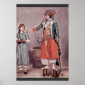 Türkische Dame mit Jungfrau von Liotard Jean-Ã Tie Poster (Vorne)