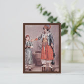 Türkische Dame mit Jungfrau von Liotard Jean-Ã Tie Postkarte (Stehend Vorderseite)