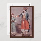 Türkische Dame mit Jungfrau von Liotard Jean-Ã Tie Postkarte (Vorne/Hinten)